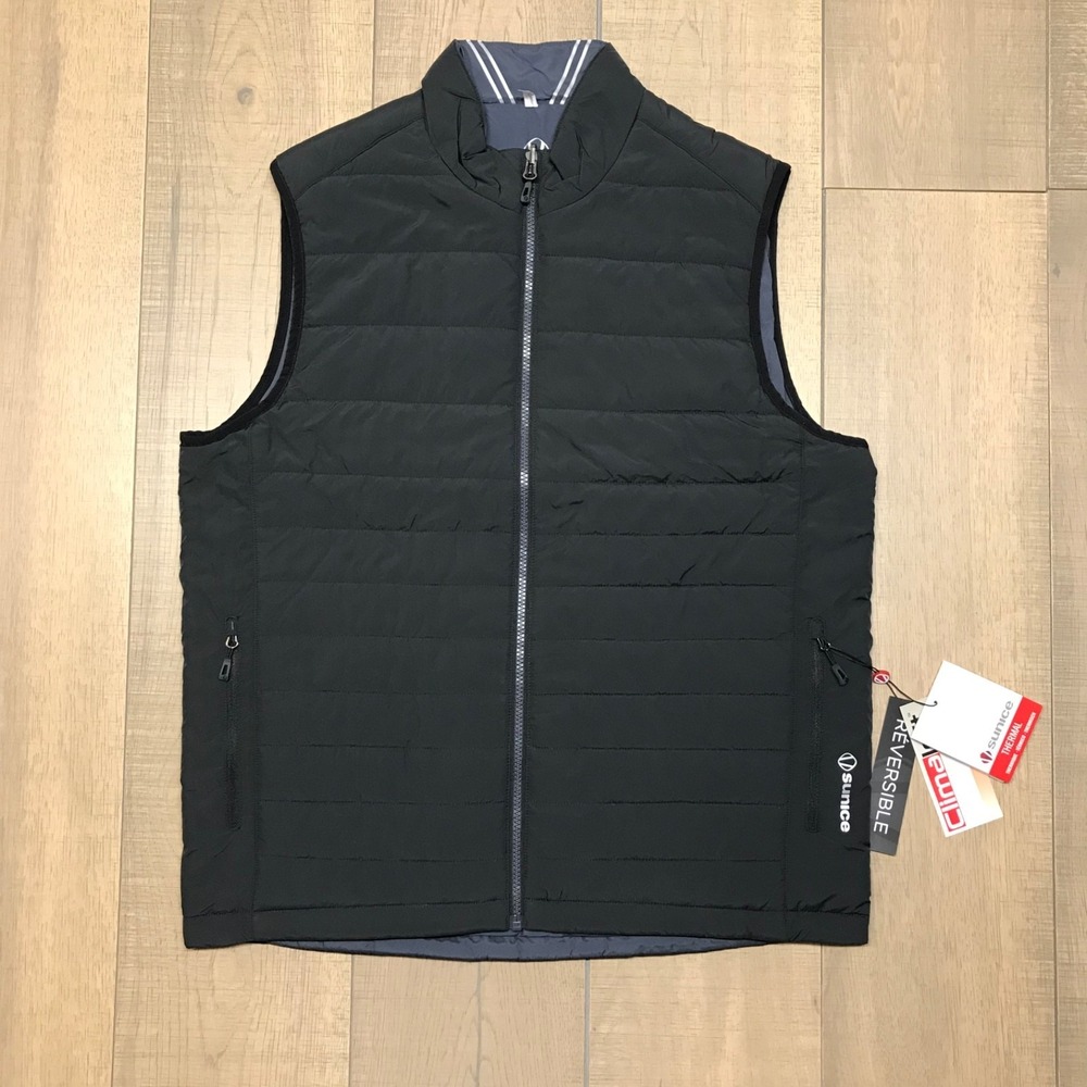 Sunice Vest Mens Size M Black Michael Element Shield Reversible Thermal NEW $135